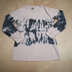 Lira T Shirt Mens Pink Tie Dye Long Sleeve Tee Made in USA 100% Cotton Medium